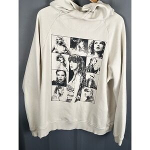 Taylor Swift Eras Tour Official Merch Cream Beige Hoodie Hooded Sweatshirt M